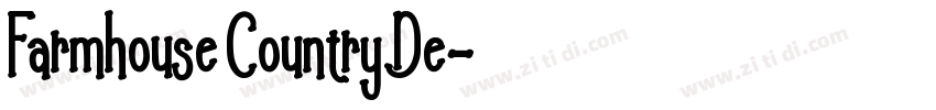 Farmhouse Country De字体转换